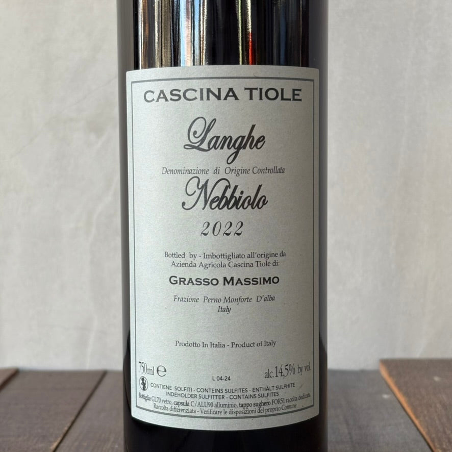 カッシーナ ティオレ / ランゲ ネッビオーロ [2022] Cascina Tiole / Langhe Nebbiolo